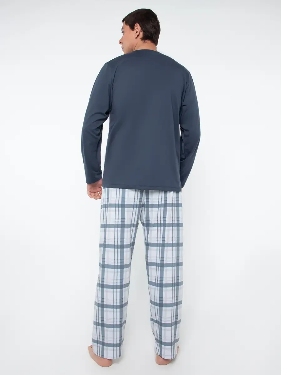 Pijama a cuadros Buzo + Pantalón - Navigare