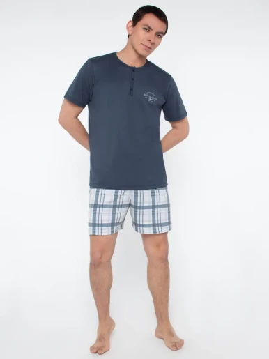 Pijama a cuadros Camiseta + Short - Navigare