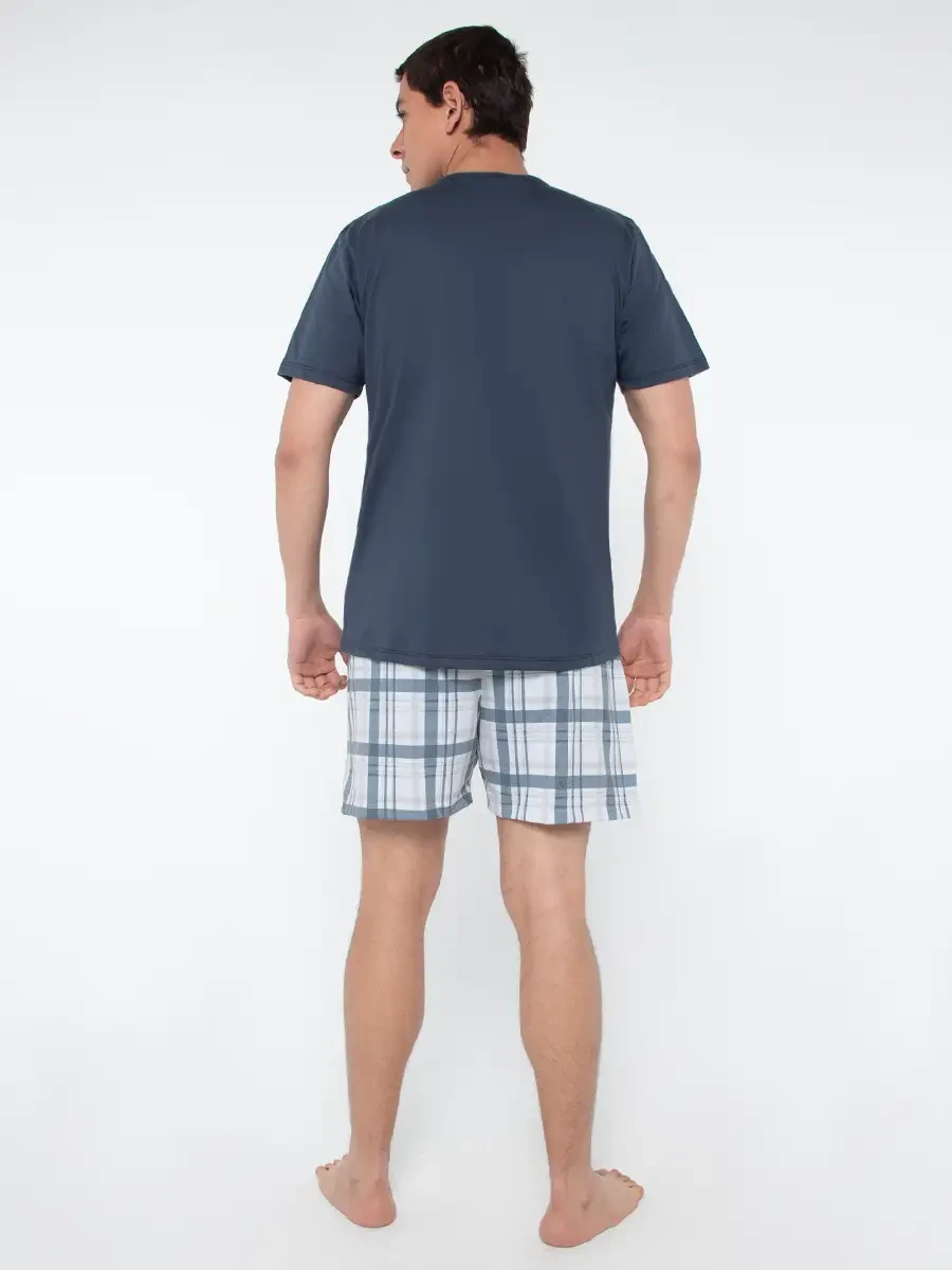 Pijama a cuadros Camiseta + Short - Navigare