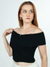 Blusa Off Shoulder con Cierre Frontal