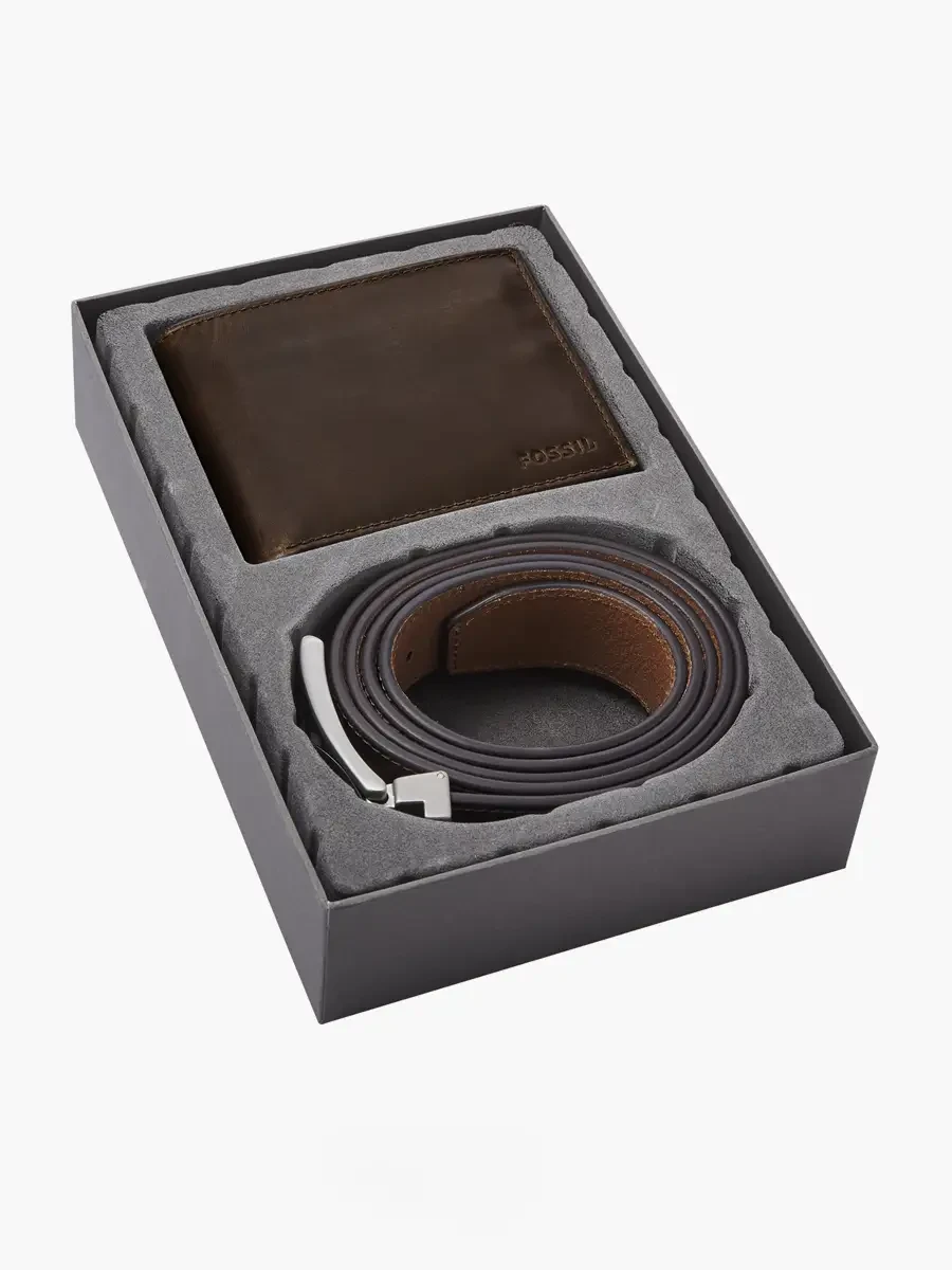 Set Fossil Billetera Derrick MLG0658201 | Café