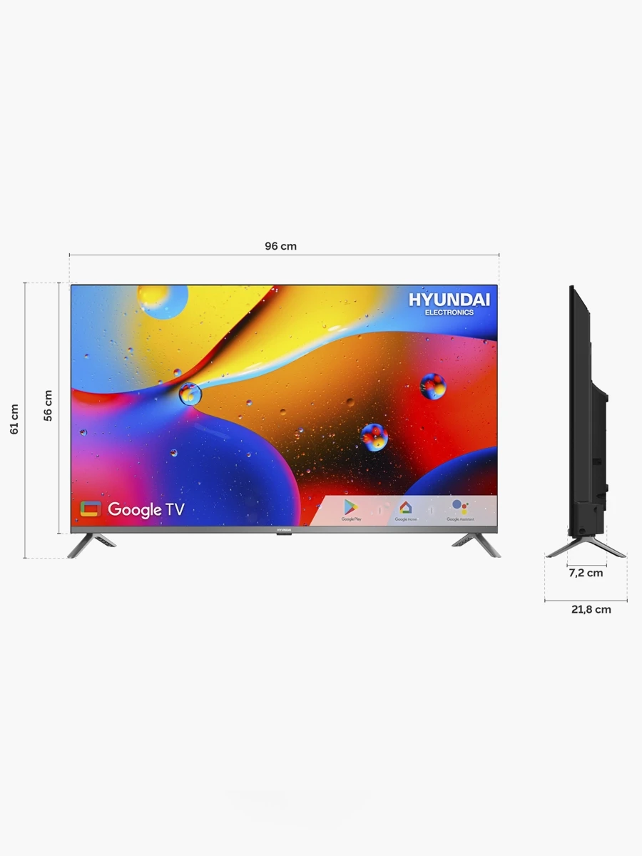 Combo Smart TV HYUNDAI 43" Google TV + Parlante XBOSS BD-8000