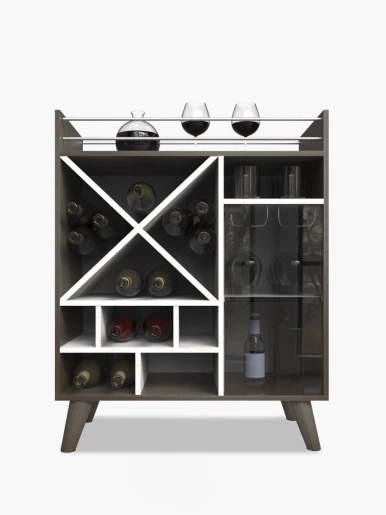 Bar Albania Mueble Fácil | Alaska / Nogal Oscuro
