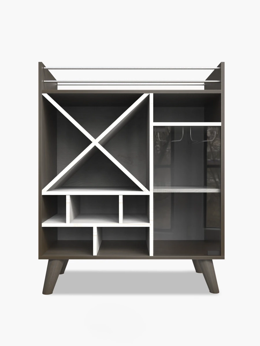 Bar Albania Mueble Fácil | Alaska / Nogal Oscuro