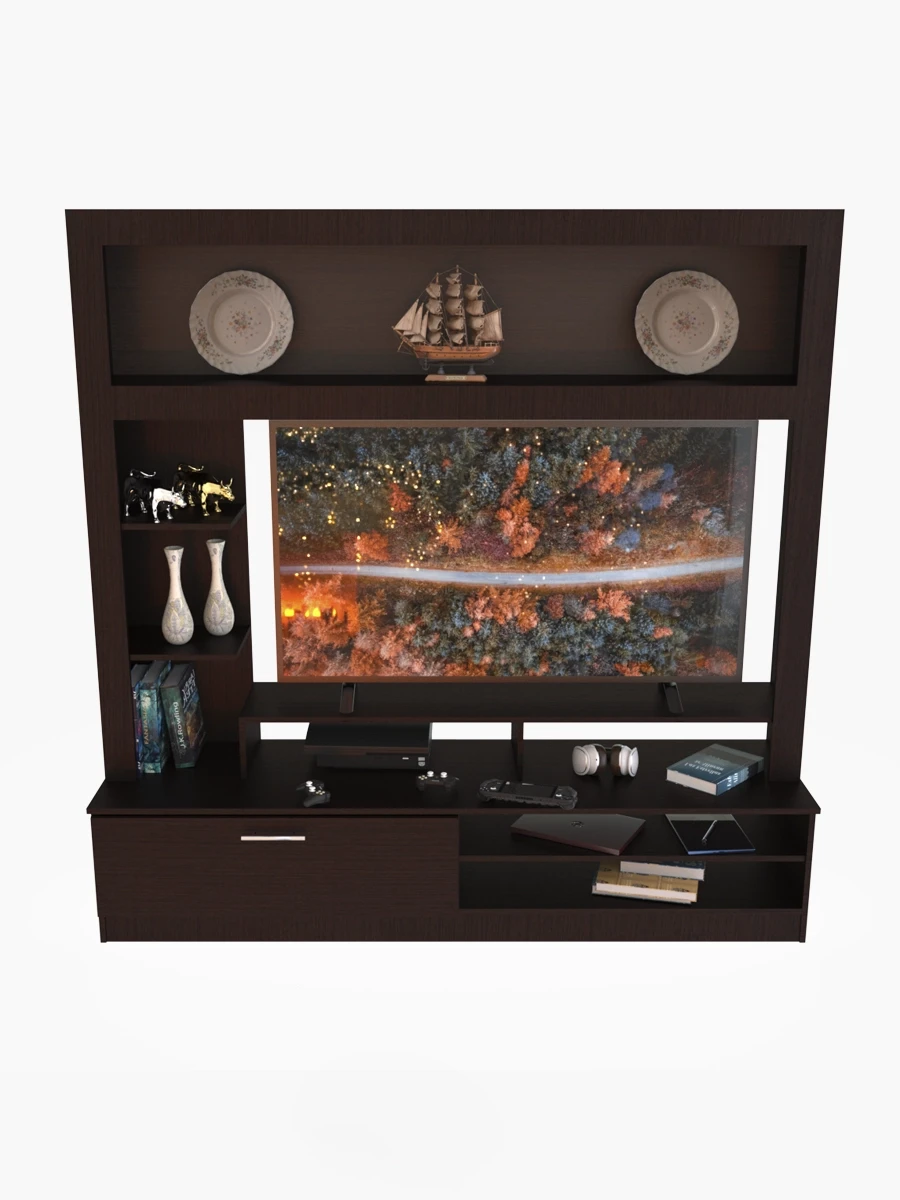Centro de Entretenimiento hasta 55" Esparta Mueble Fácil | Wengue
