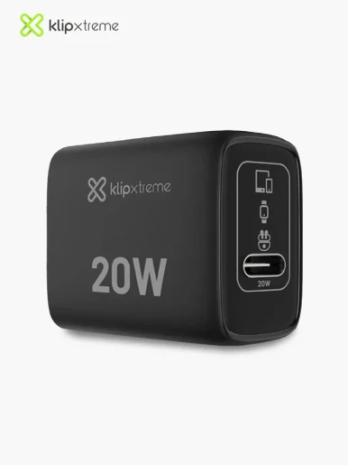 Cargador KLIP XTREME 20W Tipo C | Negro