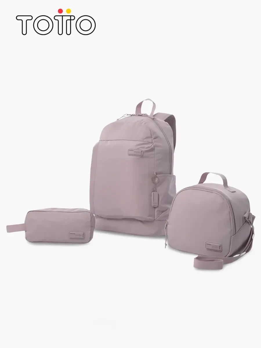 Totto - Combo X3 Mochila, Lonchera, Cartuchera | Rosado