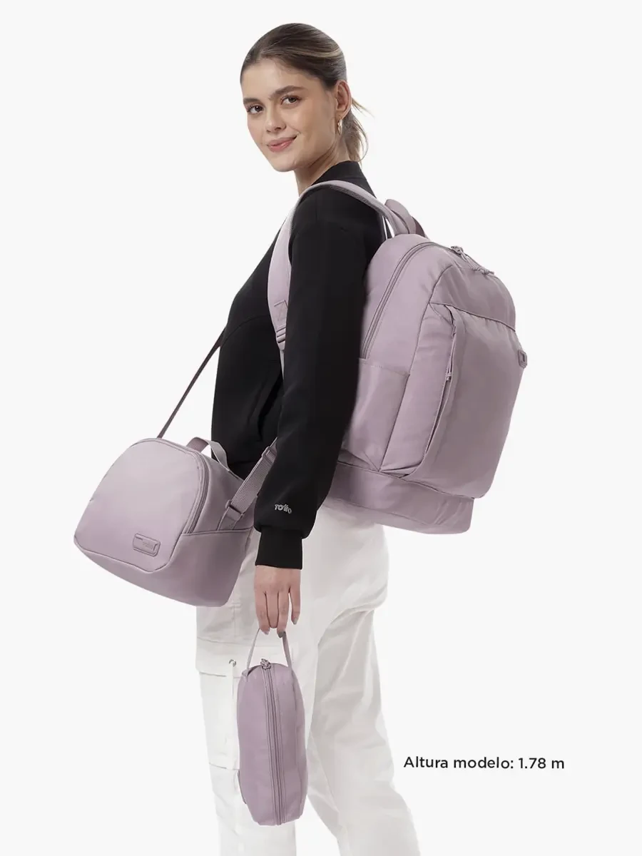 Totto - Combo X3 Mochila, Lonchera, Cartuchera | Rosado