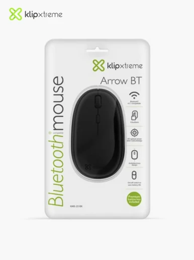 Mouse Inalámbrico Klip Xtreme Arrow BT | Negro