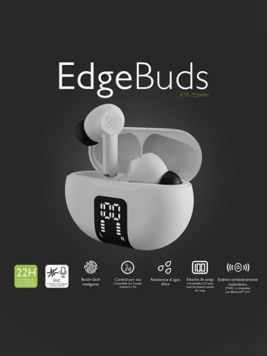 Audífonos Klip Xtreme EdgeBuds KTE-755 | Blanco