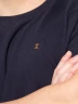 Drazzo - Camiseta Acanalada con Bordado