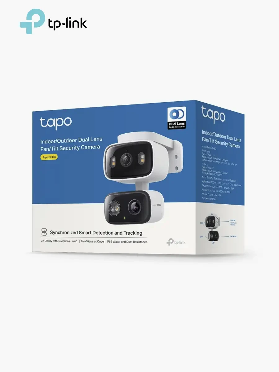Cámara TP-LINK Tapo C246D Doble Lente 2K | Blanco