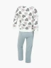 Conjunto de camiseta y pantalón con estampado de corazones