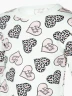 Conjunto de camiseta y pantalón con estampado de corazones