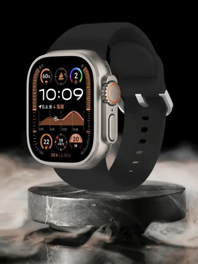 SmartWatch Hufit Doble Correa | Silicón Metal - Negro Azul