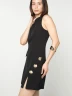 Vestido Corto con Botones Laterales - Nickimarcs