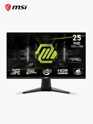 Monitor MSI 25″ MAG 255F E20 - IPS FHD 200 Hz  | Negro