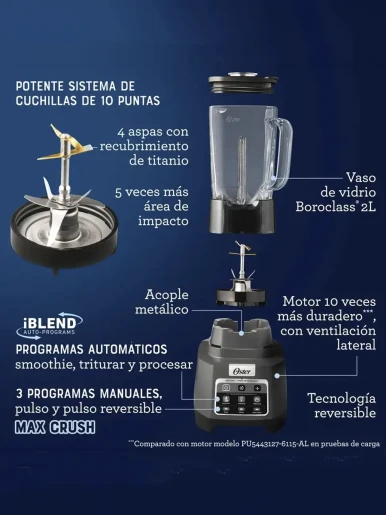 Licuadora Profesional Oster Xtreme Mix  1100 W | Max Crush