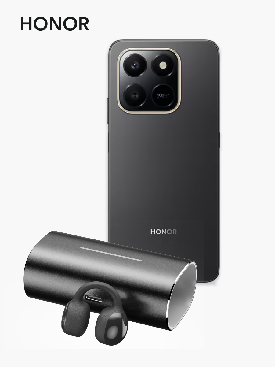 Combo Honor X7d + Audífonos Clip L3 Riversong