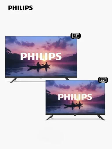Combo Philips Smart TV 43″ Full HD Android 14 + Smart TV 32″ HD Android 14