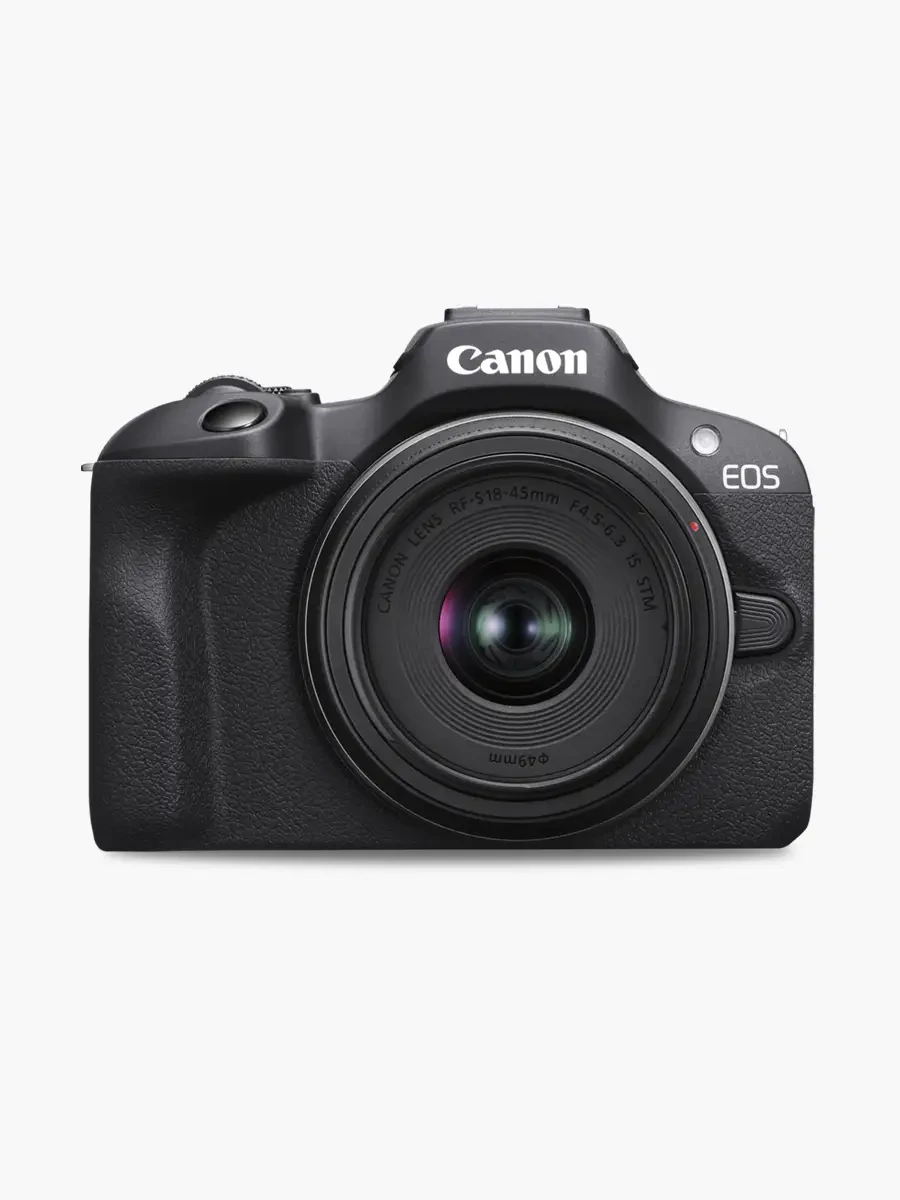 Cámara Canon Mirrorless EOS R100 18-45 IS STM 24 MP 4K | Negro