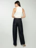 Pantalon denim wide leg costuras