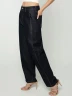 Pantalon denim wide leg costuras