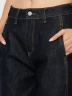 Pantalon denim wide leg costuras