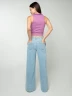 Jean wide leg pinzas delanteras