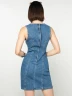 Vestido Corto Denim con Apliques Dorados - Labelle