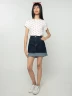 Falda Denim Dobladillo Ancho