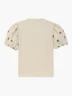 Street Monkey - Camiseta con mangas abullonadas y bordado floral