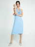 Vestido midi de lino con escote halter - Navigare