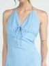Vestido midi de lino con escote halter - Navigare