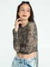 Camiseta Crop de Malla - Taxi