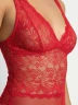 Body de encaje floral con transparencias