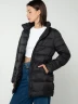 Chaqueta acolchada larga con cuello alto - Labelle