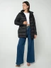 Chaqueta acolchada larga con cuello alto - Labelle