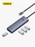 Estación de Acoplamiento Baseus Hub USB-C 4 Puertos UltraJoy | Gris