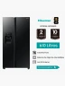 Refrigeradora Side By Side Hisense 610lt | Negro