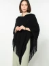 Poncho Tejido Con Flecos