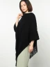 Poncho Tejido Con Flecos