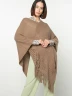 Poncho Tejido Con Flecos