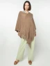 Poncho Tejido Con Flecos