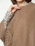 Poncho Tejido Con Flecos