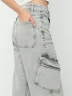 Pantalón Cargo Wide Leg Denim - Taxi