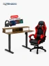 Combo Silla Gamer + Escritorio Eléctrico Pottenza SJZ01-22R-B3 | Amaderado/Rojo