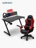 Combo Silla Gamer Edición Rojo + Escritorio Gaming Potenzza BRE D40A | Negro/Rojo