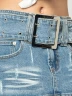 Falda Corta Denim con Hebilla
