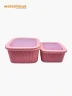 Set Contenedor de Plástico con Tapa 2 Pcs Warenhaus